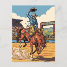 Cowboy in Rodeo in Cheyenne Wyoming Travel