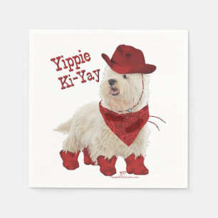 Cowboy in Stiefeln Serviette