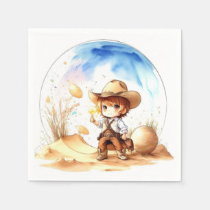 Cowboy-Inspiriert Theme Baby Boy Shower Serviette