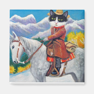Cowboy-Katze Magnet