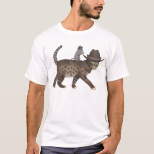 Cowboy Katze Meowdy Katze und Maus verrückte Shirt