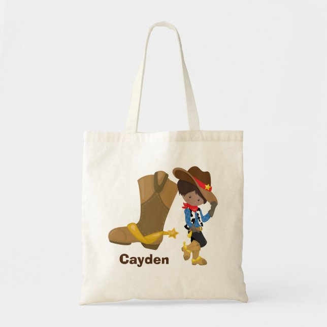 Cowboy Kid Personalisiert Hispanic Boy Rodeo Tragetasche (Vorne)