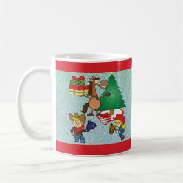 Cowboy Kinder und Cartoon Urlaub Tasse/Cup Kaffeetasse