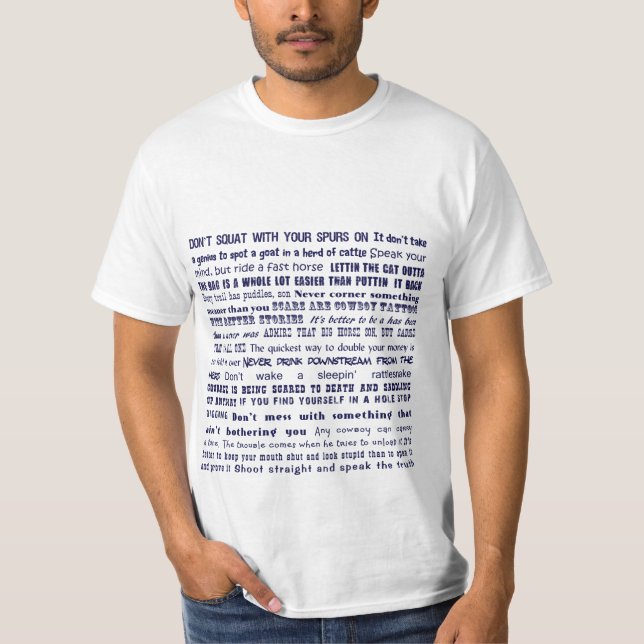 Cowboy-Klugheit T-Shirt (Vorderseite)