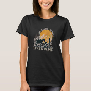 Cowboy kniet am Kreuz Christlicher Ehemann Vater J T-Shirt