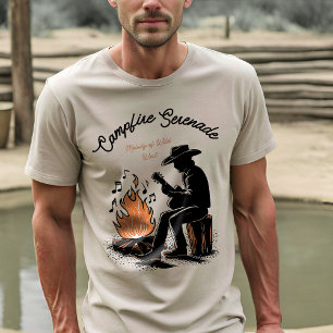 Cowboy Lagerfeuer-Harmonie - Nostalgisches Gitarre T-Shirt