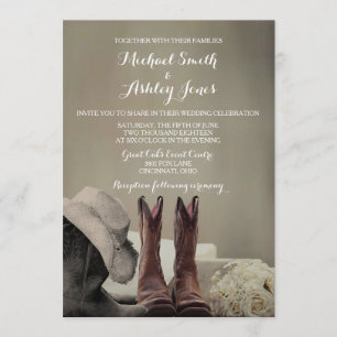 Cowboy lance des invitations à des mariages rustiq