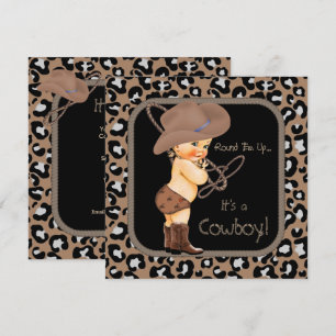 Cowboy-Land Western-Baby-Party Einladung