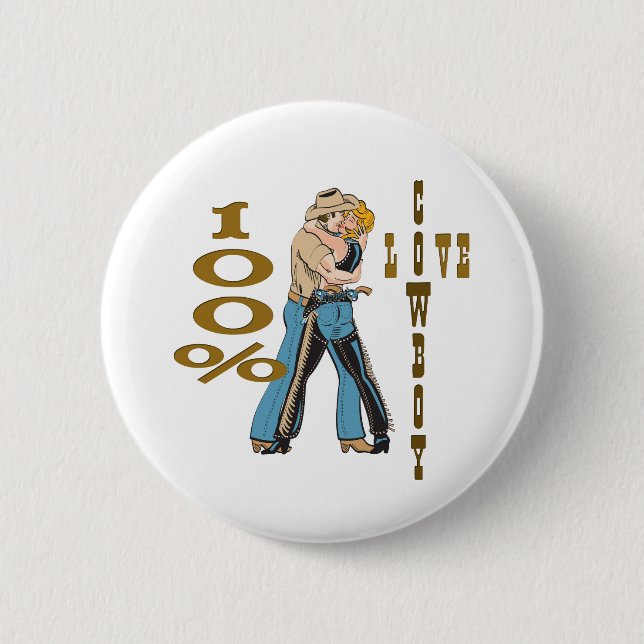 Cowboy-Liebe Button (Vorderseite)
