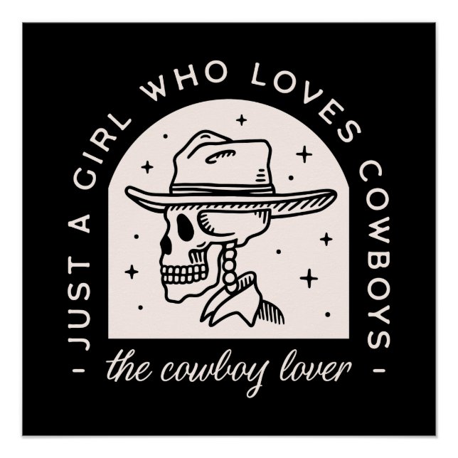 Cowboy-Liebhaber Western Dunkle Romantik Poster (Vorderseite)