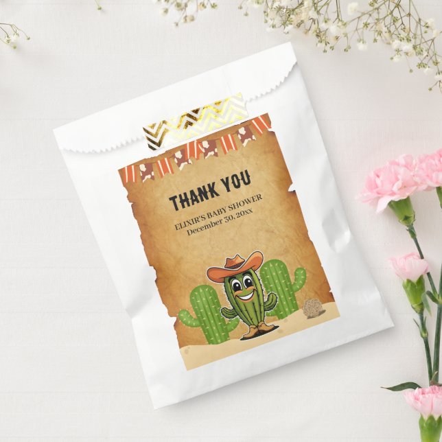 Cowboy Little Cactie Cactus Baby Shower Geschenktütchen (Versiegelt)