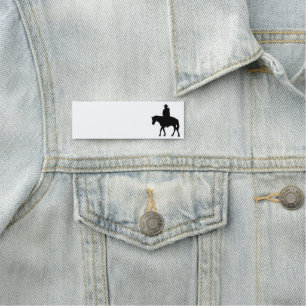 Cowboy Man Reitpferde Western Silhouette Namensschild