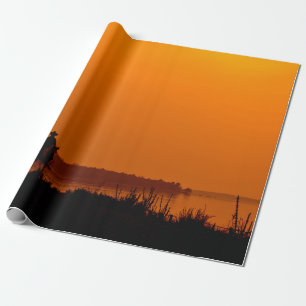 Cowboy Männer reiten bei Sonnenuntergang Vintagen Geschenkpapier