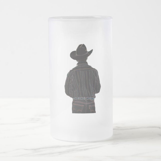 Cowboy Mattglas Bierglas (Mittel)