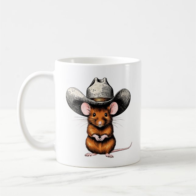 Cowboy Maus, Country Mouse Kaffeetasse (Links)