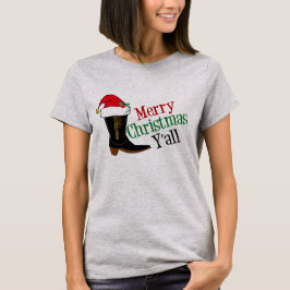 Cowboy Merry Christmas Yall T-Shirt