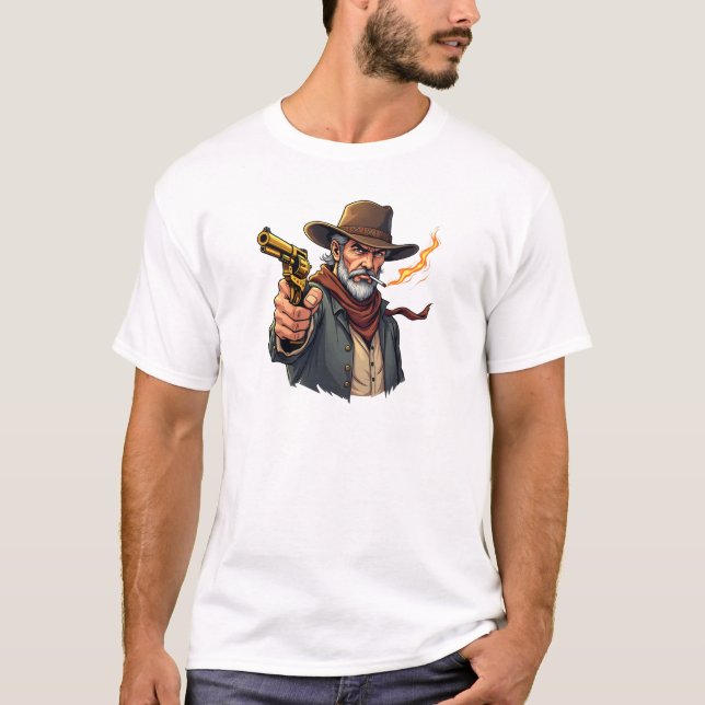 Cowboy mit einem T - Shirt (Vorderseite)