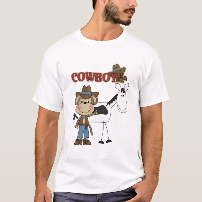 Cowboy mit Pferdet-shirts und -geschenken T-Shirt (Vorderseite)