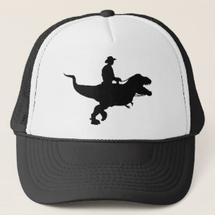 Cowboy montant le casquette de camionneur de T-Rex