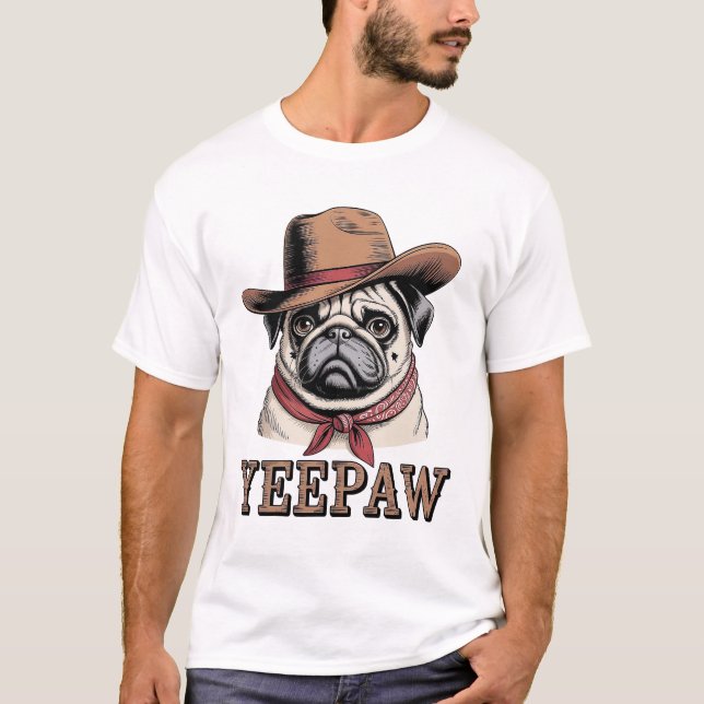 Cowboy Mops T-Shirt (Vorderseite)