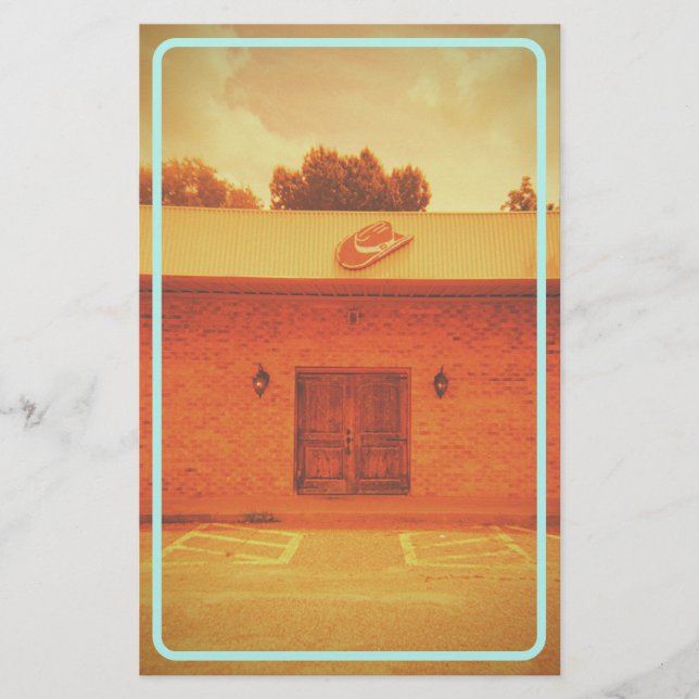 Cowboy Motel Vintag Stationery Briefpapier (Vorderseite)