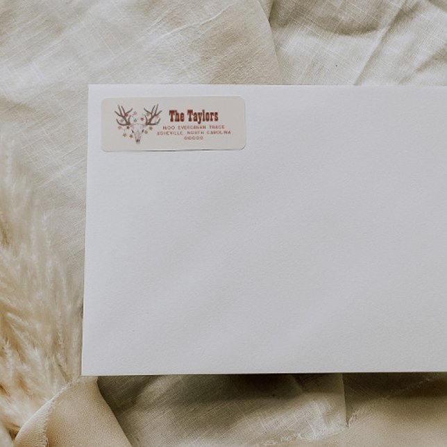 Cowboy Noël Retourner l'adresse Étiquettes (Créateur téléchargé)