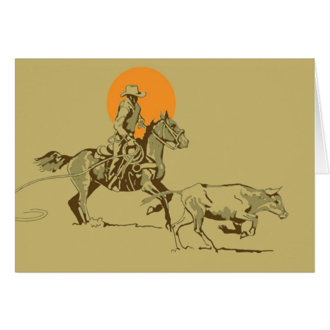 Cowboy occidental sauvage au travail (Devant horizontal)