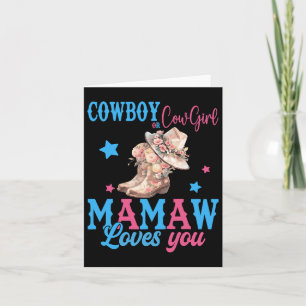 Cowboy oder Cowgirl Mamaw liebt dich Geschlecht En Karte