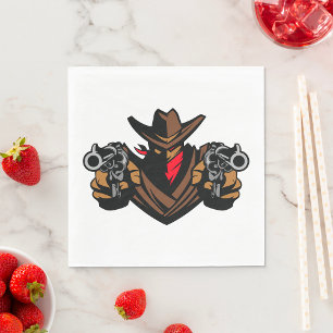 Cowboy Outlaw Napkins Serviette