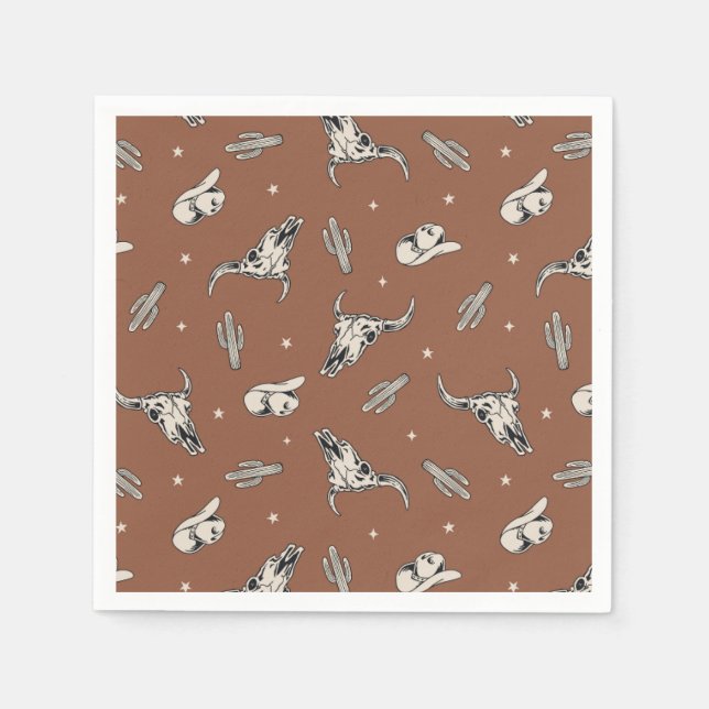 Cowboy Party Napkins | Western Party Napkins Serviette (Vorderseite)