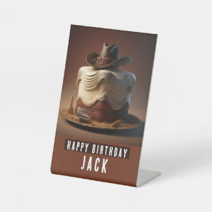 Cowboy Party Table Sign - Western Cake Sockelschild