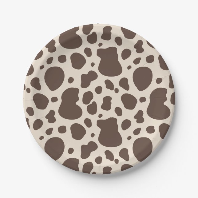 Cowboy Party Teller | Kuhdruckpapier-Teller (Vorderseite)