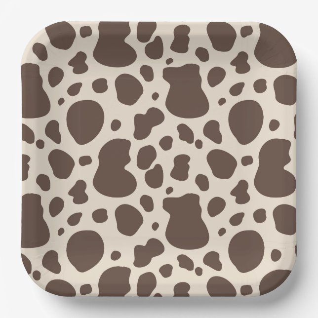 Cowboy Party Teller | Kuhdruckpapier-Teller (Vorderseite)