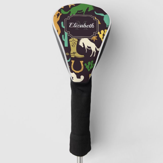 Cowboy Pattern Golf Headcover (Vorderseite)