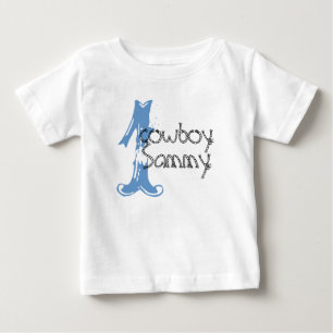 Cowboy personnalisé 1er Anniversaire Tshirt