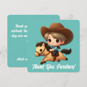 Cowboy & Pferd Danke Geburtstag
