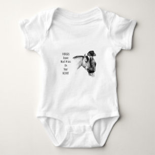 Cowboy: Pferde: Hoofprinzen: Zeichnend Bleistift Baby Strampler