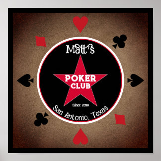 Cowboy Poker Club Zimmer Poster drucken