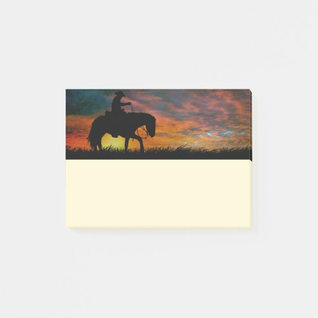 Cowboy Post-It-Notes Post-it Klebezettel (Vorderseite)