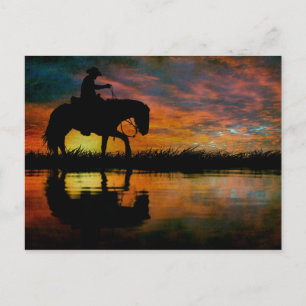 Cowboy Postcard Postkarte