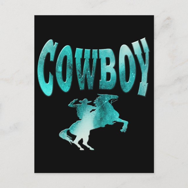 Cowboy Postkarte (Vorderseite)