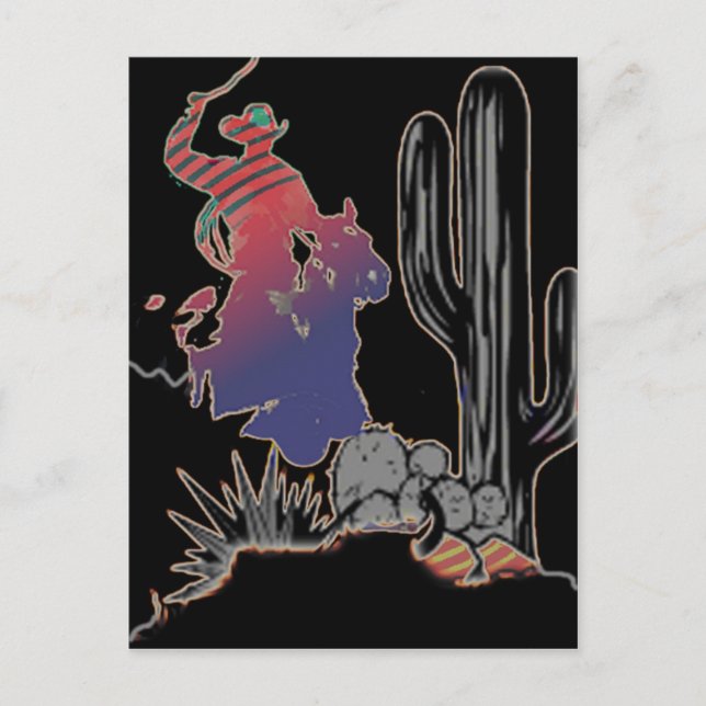 Cowboy Postkarte (Vorderseite)
