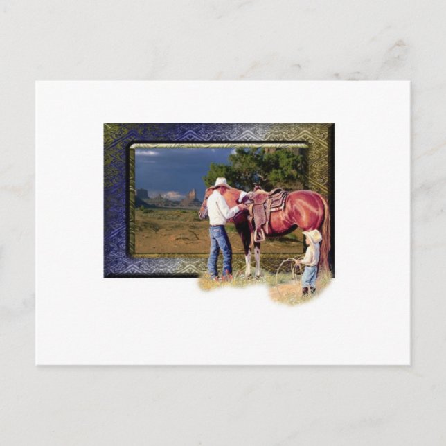 Cowboy Postkarte (Vorderseite)