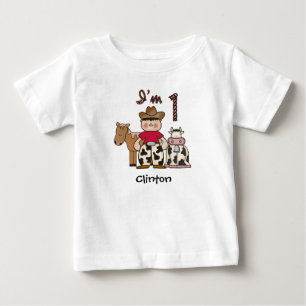 Cowboy Premier anniversaire T-shirt bébé