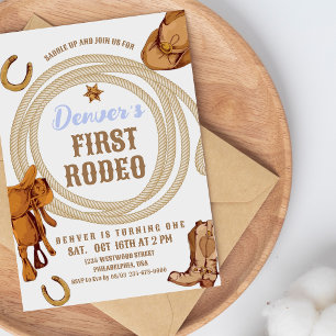 Cowboy Premier Rodéo Anniversaire Invitation Genre
