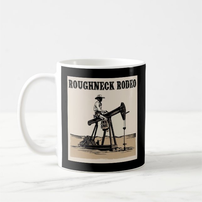 Cowboy Pump Jack Rodeo Design, Western Oilfield Kaffeetasse (Links)