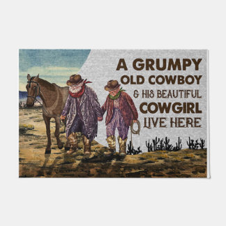 Cowboy Quotes Doormat, Cowboy Mat Fußmatte