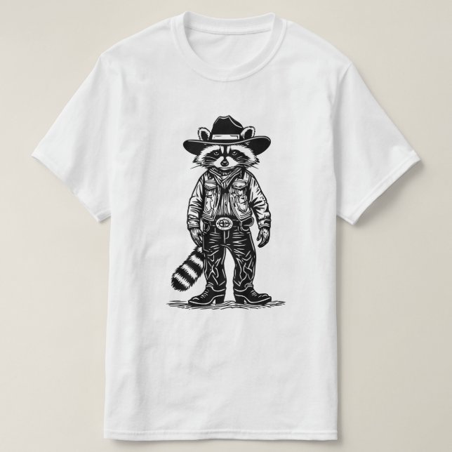 cowboy raccoon T-Shirt (Design vorne)