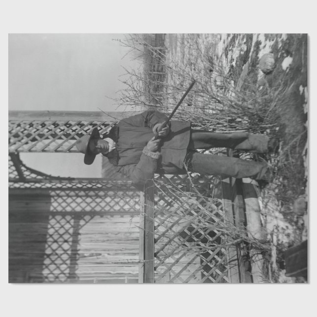 Cowboy Rancher oder kanadischer Gesetzentwurf des  Geschenkpapier (Flach)