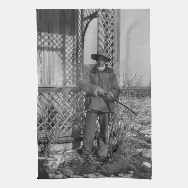 Cowboy Rancher oder kanadischer Gesetzentwurf des  Geschirrtuch (Vertikal)